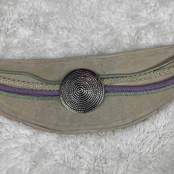 Vintage ione for coastlines suede and rope hook belt, med - Picture 3 of 9